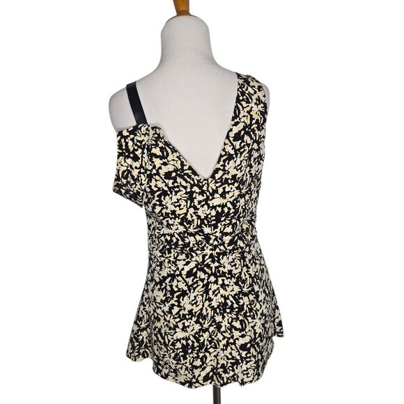 Proenza Schouler Asymmetrical Pleated Top Silk Floral Edgy Chain Women 6 - Picture 2 of 13